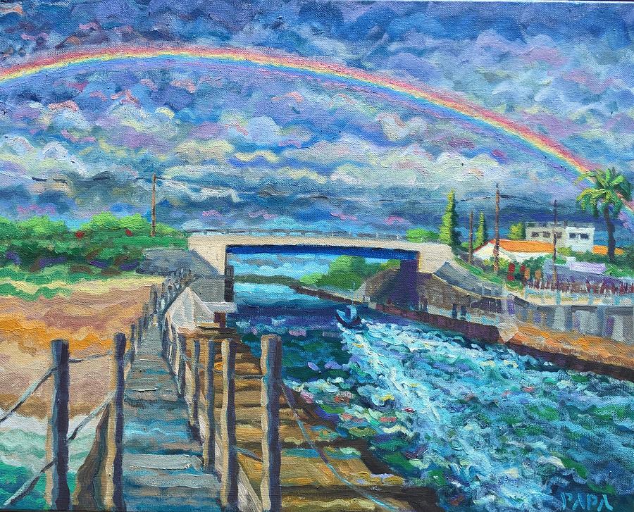Rainbow Over Boynton 2016 Painting by Ralph Papa