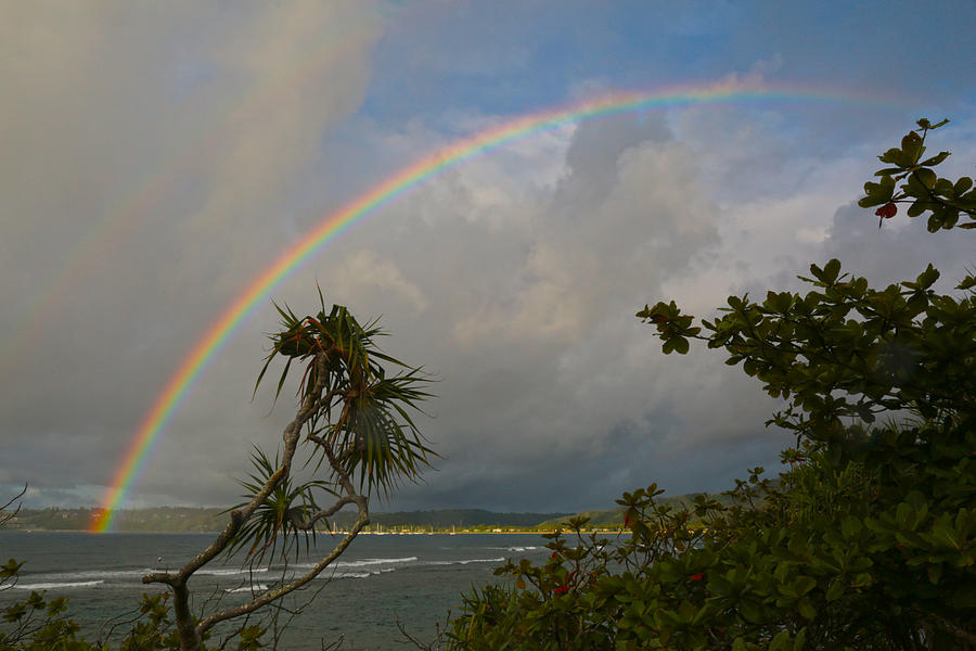 Rainbow over Hanalei Bay Photograph by Jim Vance
