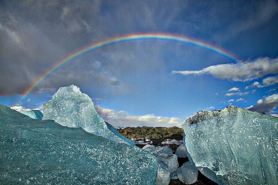 Rainbow Over Icebergs Photograph by Stuart Litoff