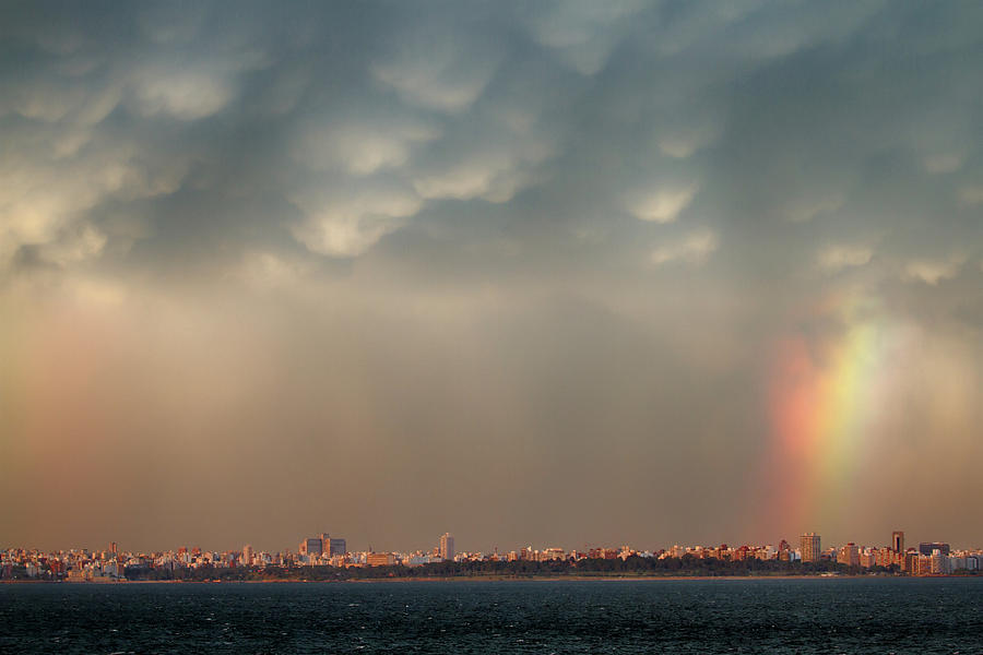 Rainbow Over Montevideo Photograph by John Haldane