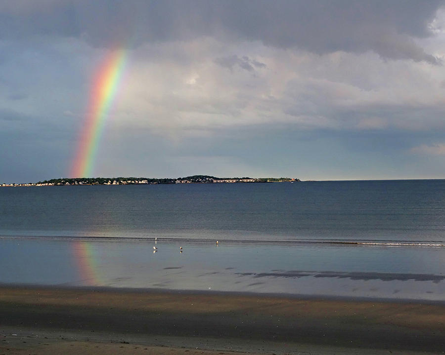 Rainbow Over Nahant from Revere Beach Revere MA North Shore Photograph by Toby McGuire