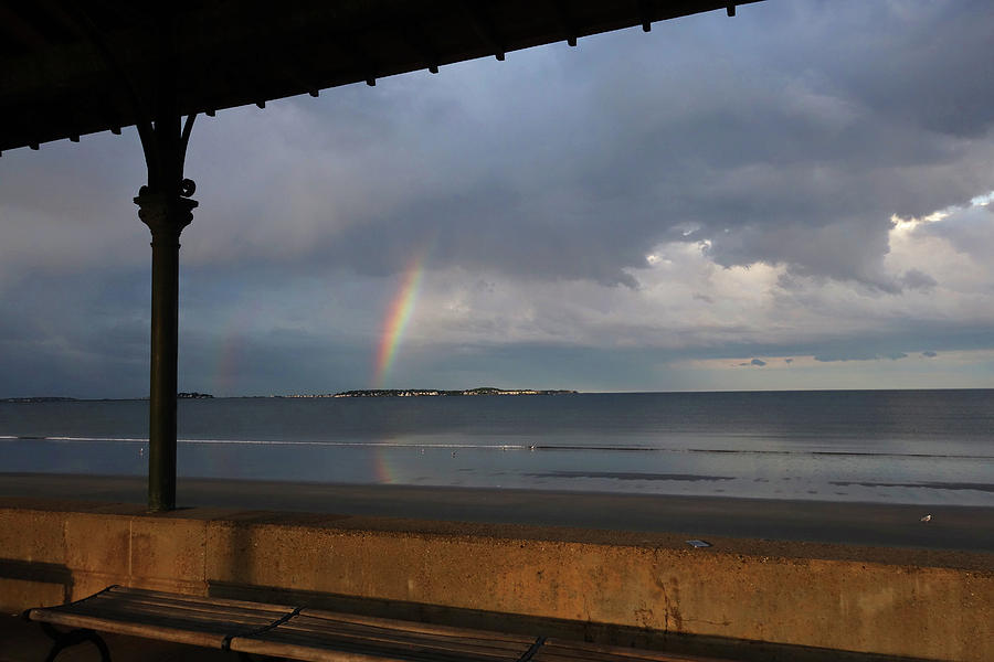 Rainbow Over Nahant from Revere Beach Revere MA Photograph by Toby McGuire