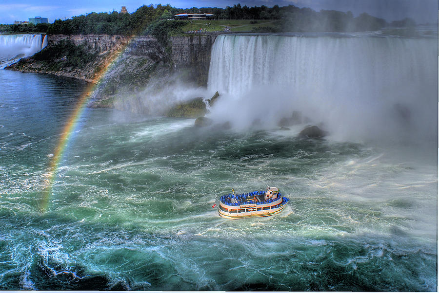 Rainbow over Niagara Falls Photograph by Don Wolf