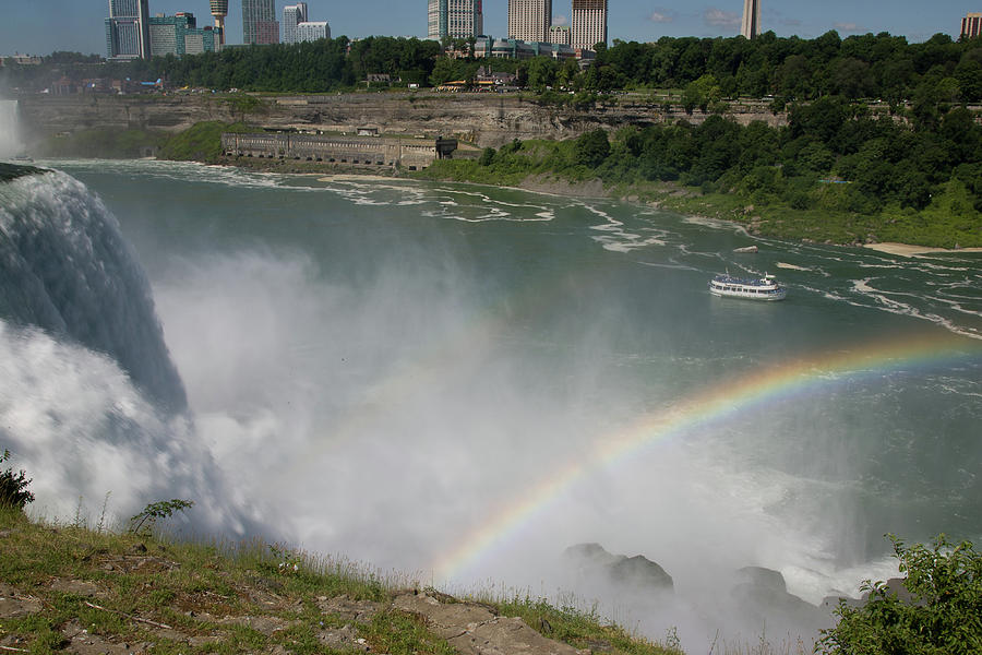 Rainbow over Niagara Falls Photograph by Jeff Folger