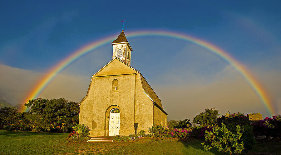 Rainbow over St. Josephs Photograph by Drew Sulock