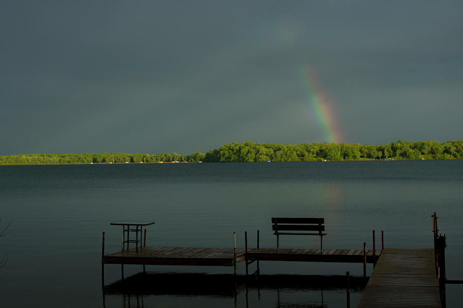 Rainbow Over the Lake Photograph by Kevin Argue