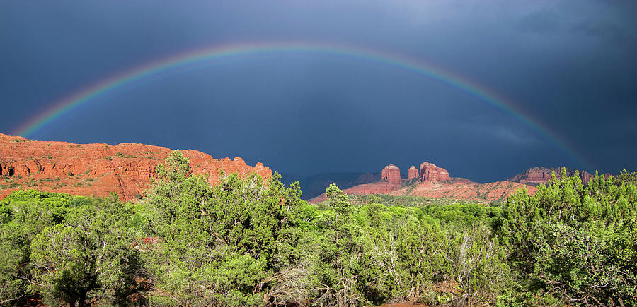 Rainbow Over The Red Rocks Photograph by Wayne Johnson - Fine Art America