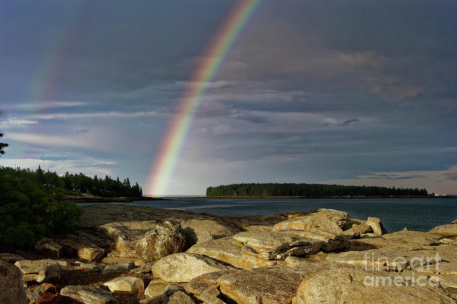 Rainbow, Owls Head, Maine Photograph by Kevin Shields