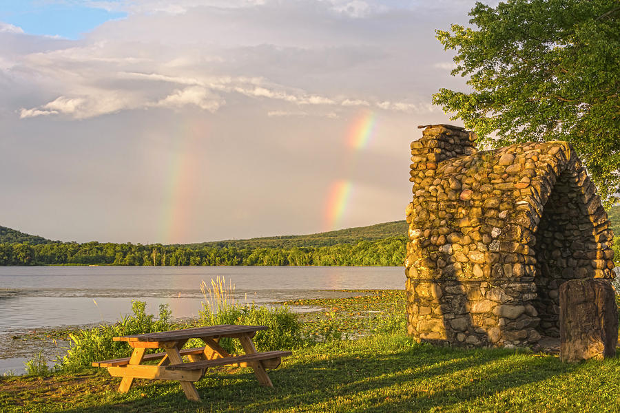 Rainbow Picnic At Wickham Lake Photograph by Angelo Marcialis