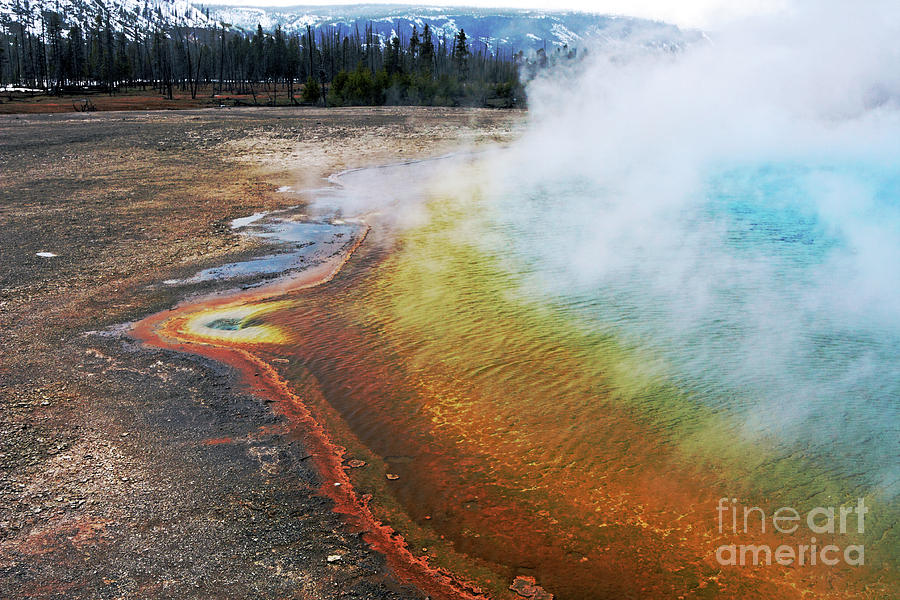 Rainbow Pool in Yellowstone Photograph by Charline Xia