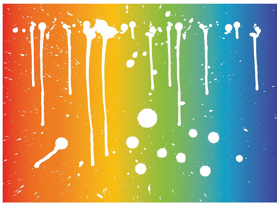 Rainbow Pride With White Paint Splodges Digital Art by Rainbow Drop ...