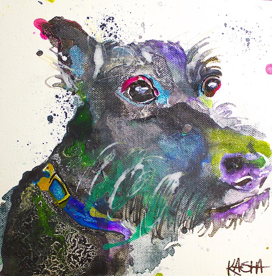 Rainbow Pup Painting by Kasha Ritter