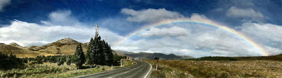 Rainbow Road - ID 16217-152101-5104 Painting by S Lurk