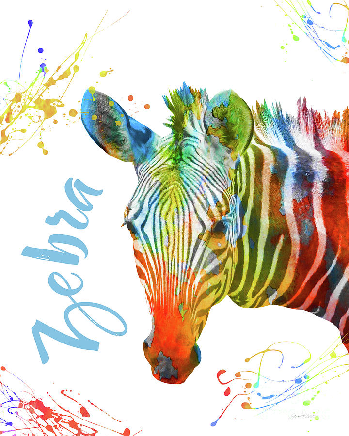 Colorful Safari Animals A Digital Art by Jean Plout