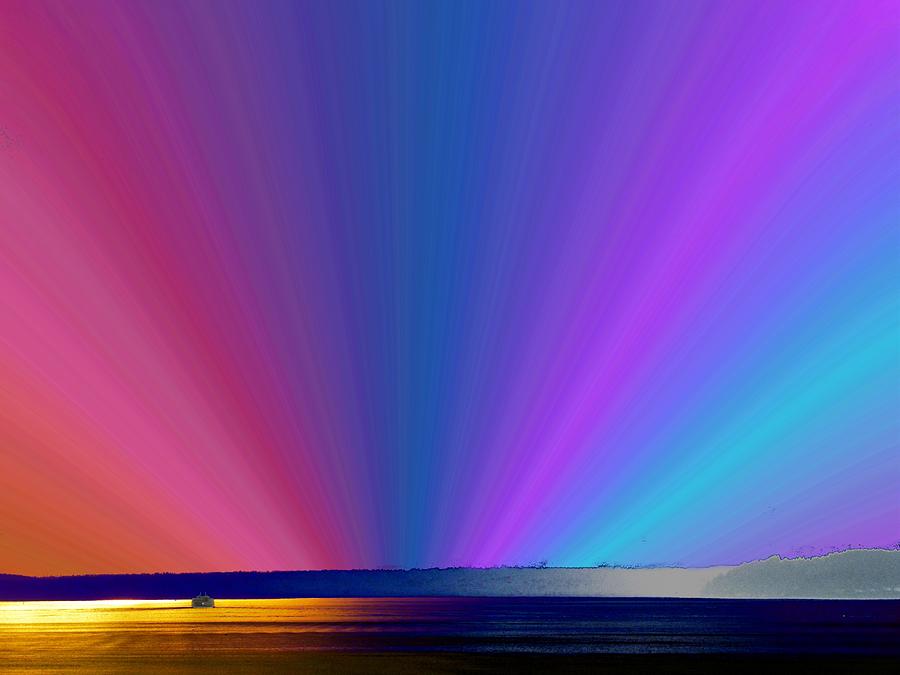 Rainbow Setting Photograph by Tim Allen