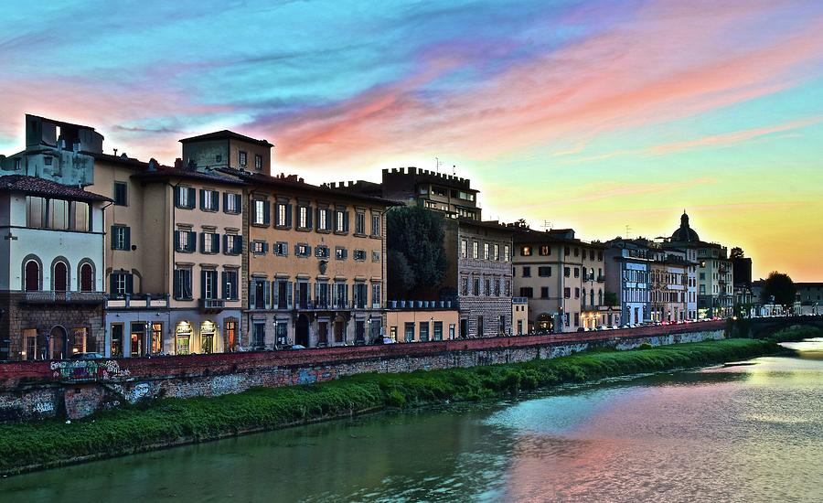 Rainbow Sky over Florence Italy Photograph by Frozen in Time Fine Art Photography
