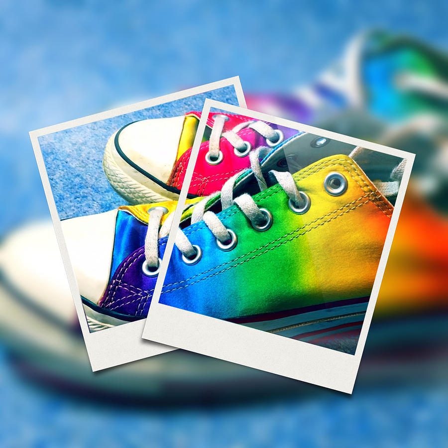 Rainbow Sneakers One Digital Art by Mo Barton