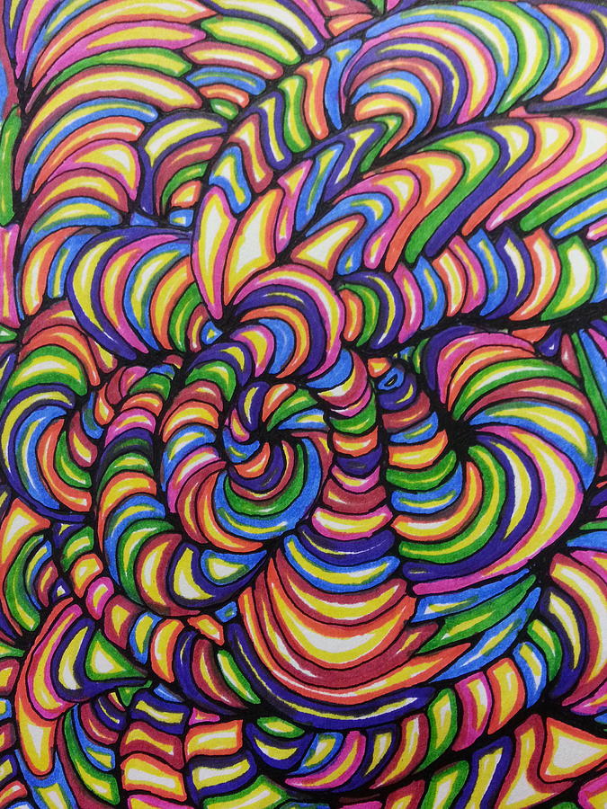 Rainbow Soup Drawing by Geoffrey Huckabay - Fine Art America