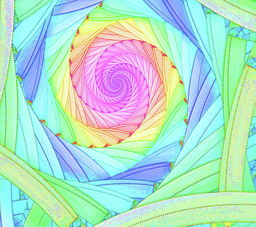Rainbow Spiral Digital Art by Kelly Dallas
