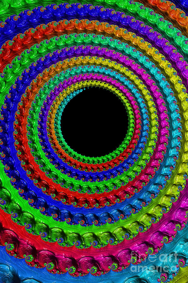Rainbow Spiral Digital Art by Steve Purnell