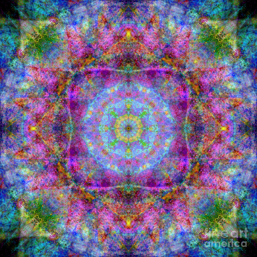 Rainbow Sri Yantra Digital Art by Susan Bloom - Fine Art America