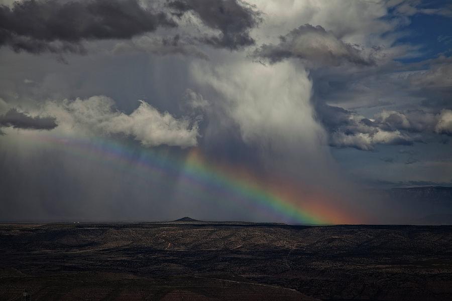 Rainbow Storm over the Verde Valley Arizona Photograph by Ron Chilston