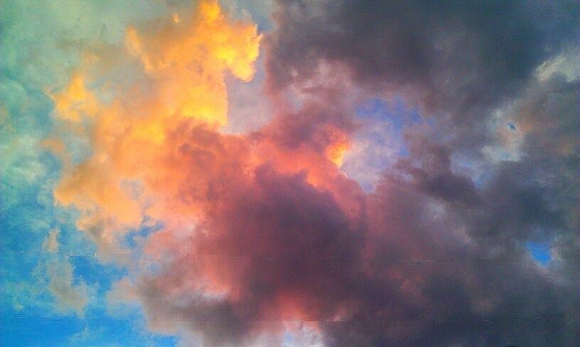 Rainbow Clouds Sunset Photograph by Deborah Lacoste
