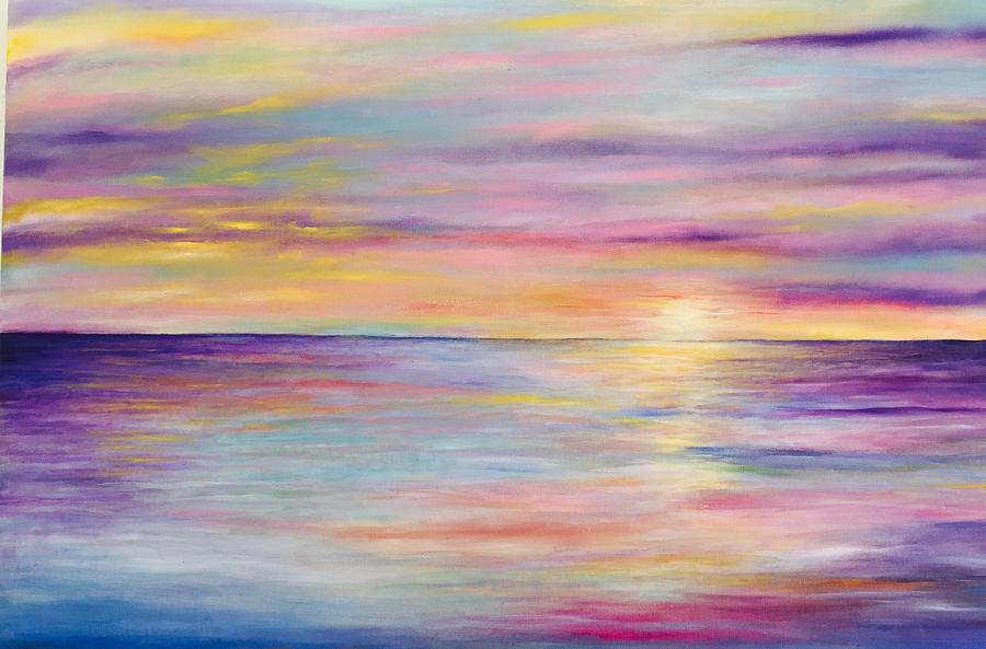 Rainbow Sunset Painting By Judy Davis Fine Art America