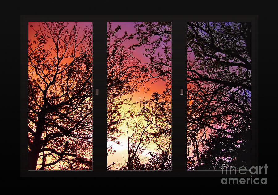 Sunset Photograph - Rainbow Sunset Through Your Window by Kaye Menner