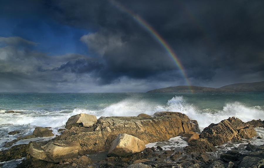 Nature Photograph - Rainbow to Heaven Shamrock Shores  by Betsy Knapp