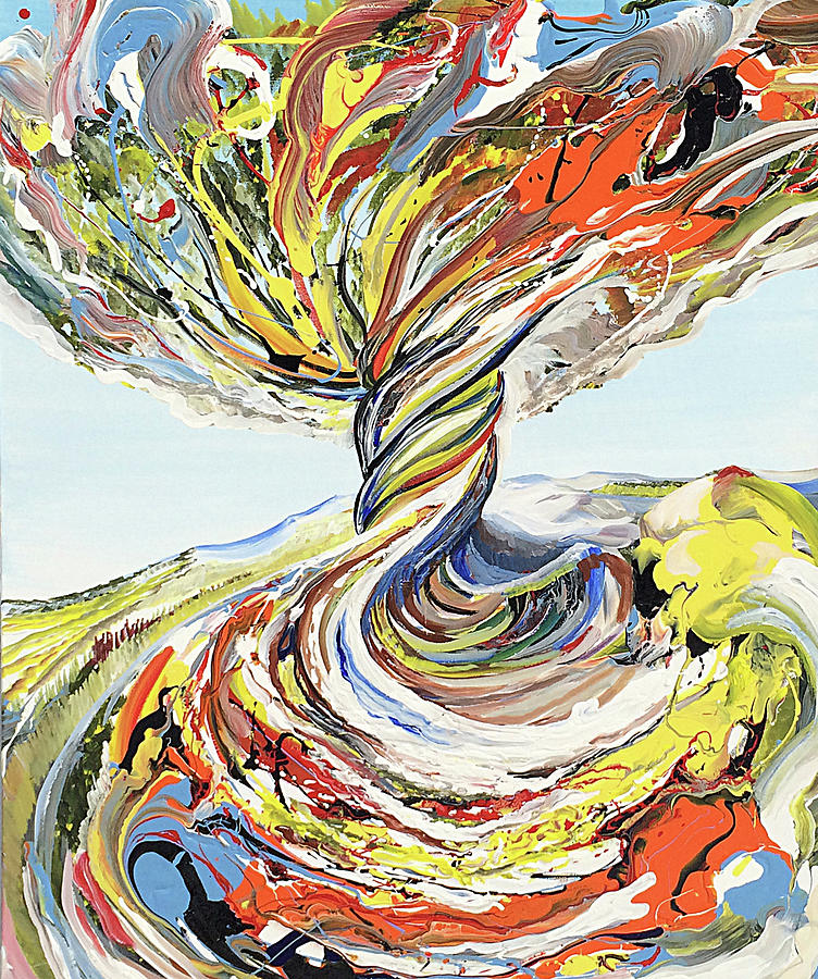 Landscape Painting - Rainbow Tree by Piero Manrique