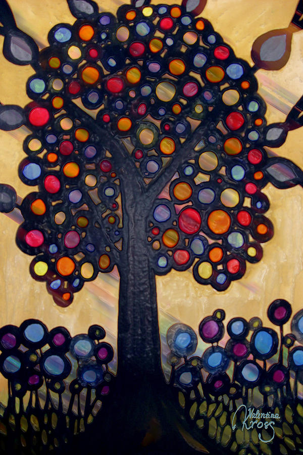 Rainbow Tree Painting by Valentina Kross - Fine Art America