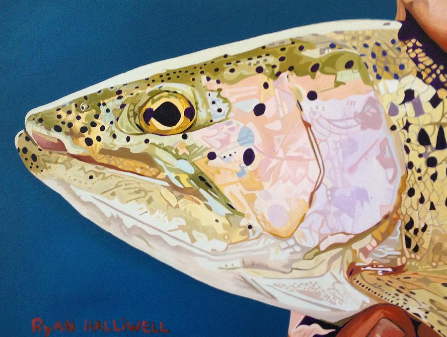 Rainbow Trout Face Painting by Ryan Halliwell - Fine Art America