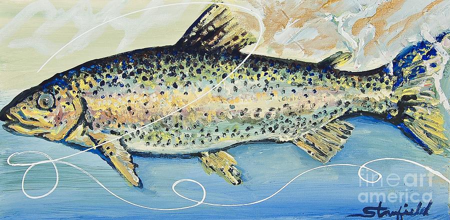 Rainbow Trout Painting by Johnnie Stanfield