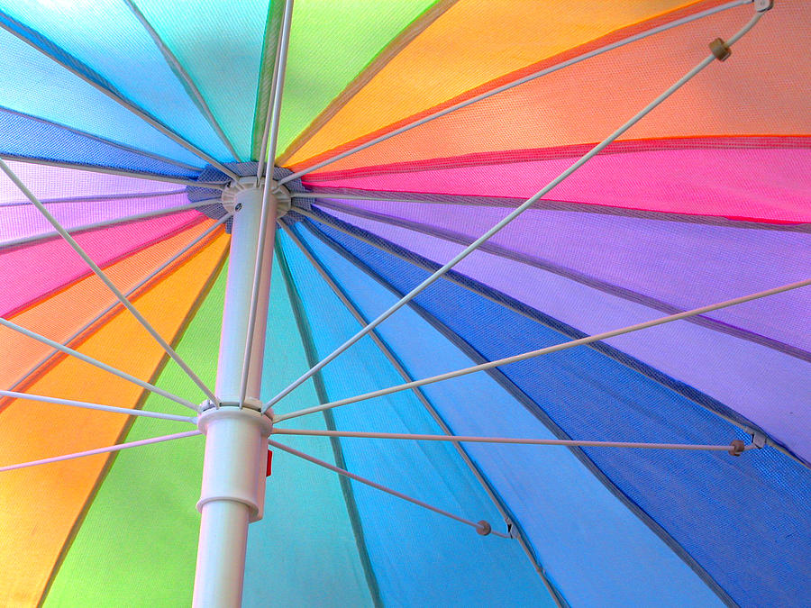 Rainbow Umbrella Photograph by Cathy Kovarik