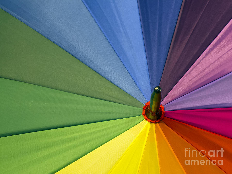 Rainbow Umbrella Photograph by Inge Riis McDonald