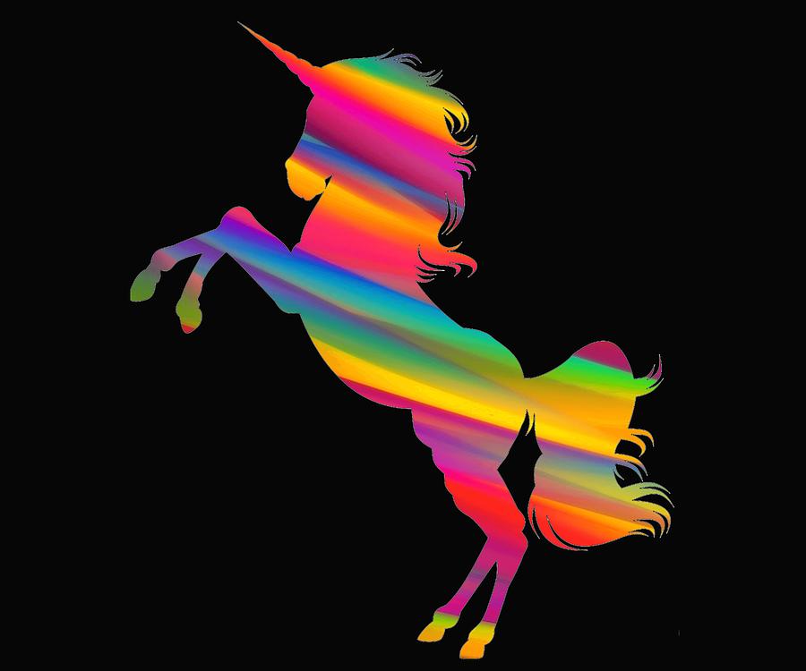 Rainbow Unicorn Digital Art by Kaylin Watchorn