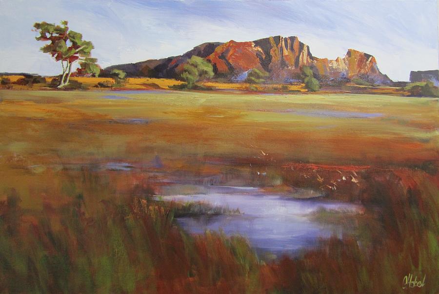 Landscape Painting - Rainbow Valley  Australia by Chris Hobel