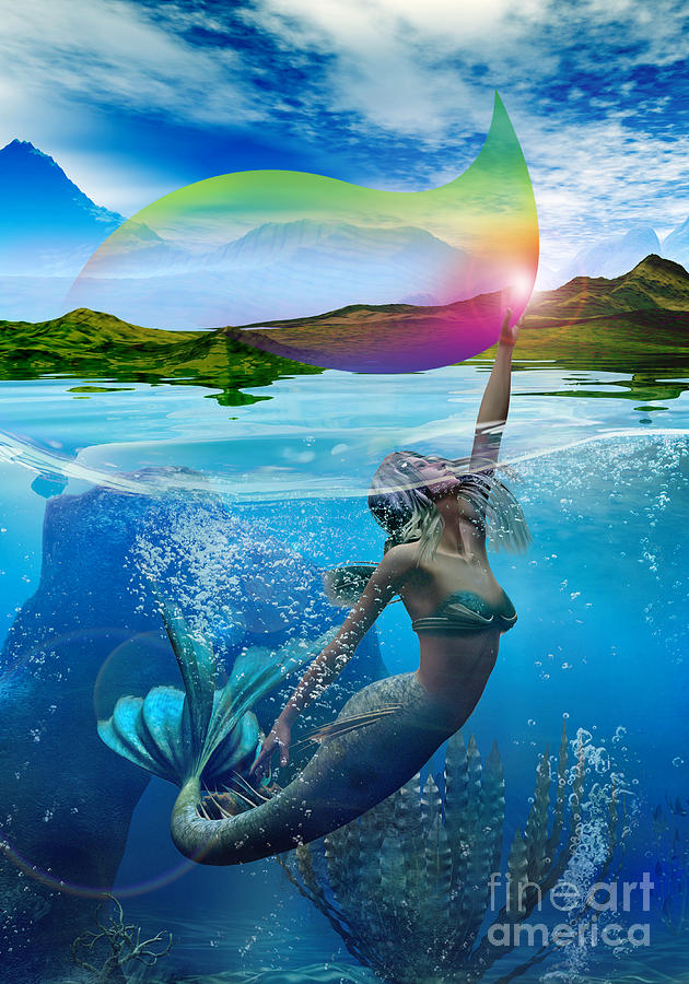 Fantasy Digital Art - Rainbow Wave by Shadowlea Is