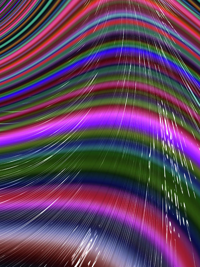 Rainbow Waves Digital Art by Becky Herrera