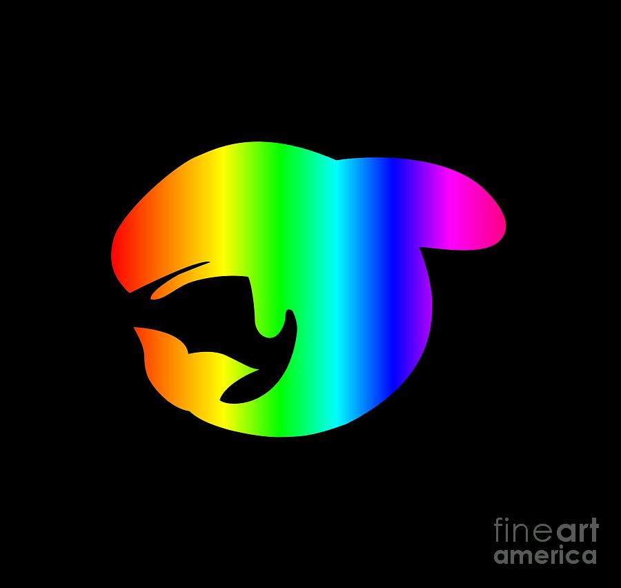Whale Digital Art - Rainbow Whale by Frederick Holiday