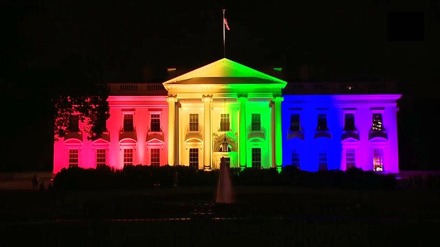 Rainbow White House Photograph