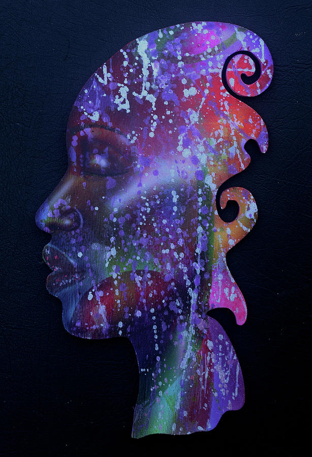RainbowGirl on Black2 Painting by Fred Odle