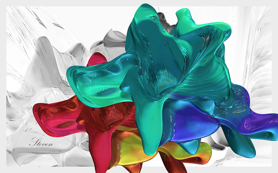 Flower Digital Art - Rainbowing by Steven Lebron Langston