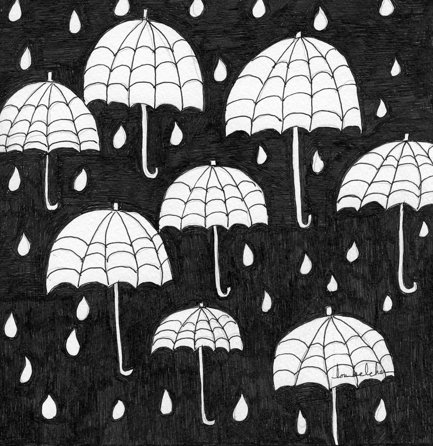 Raindrops Painting by Lou Belcher