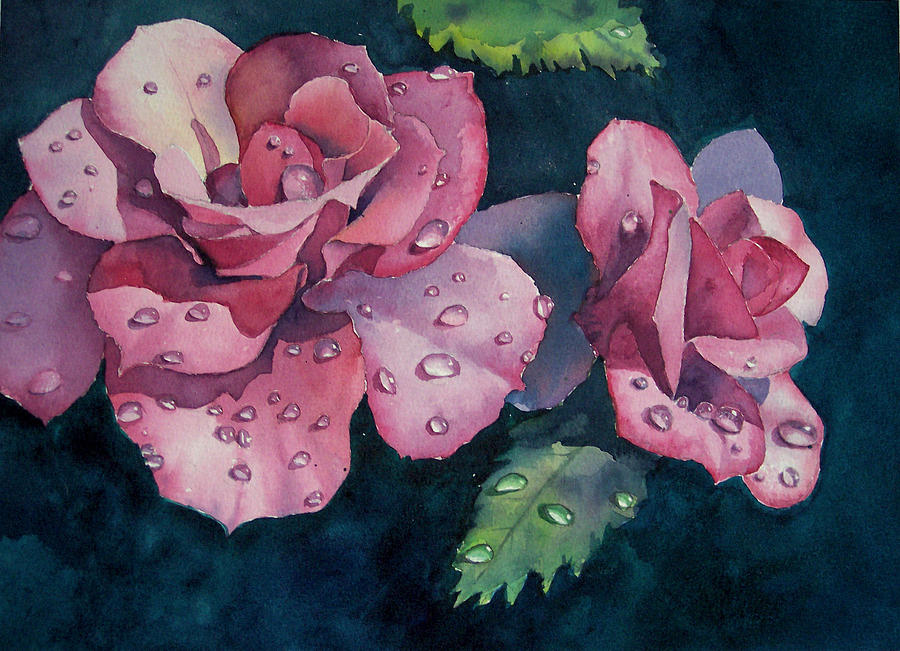 Raindrops on Roses Painting by Philip Fleischer