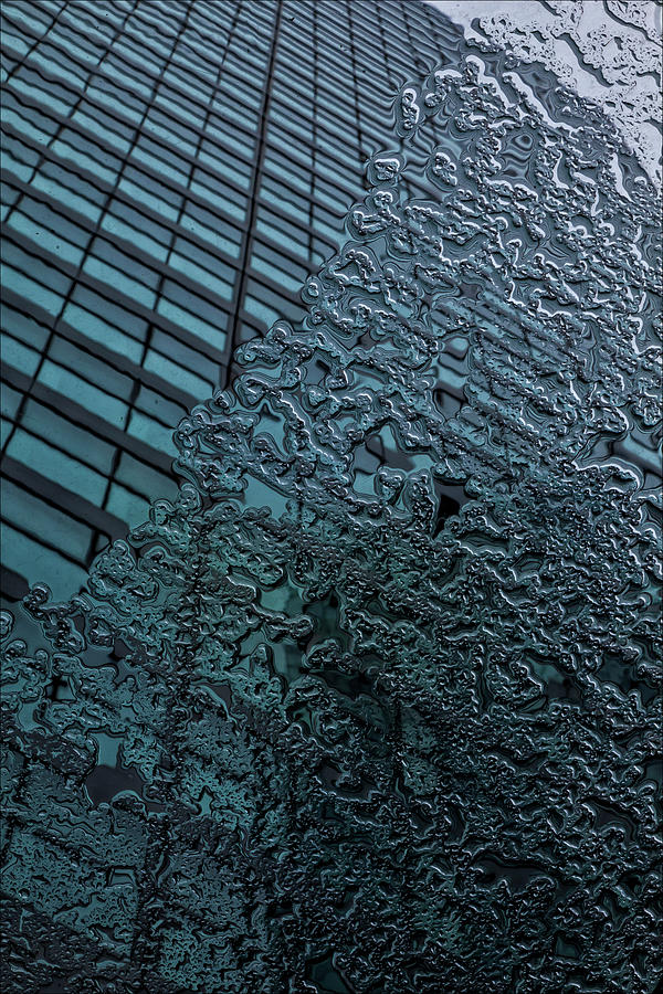 Raindrops on Window Citicorp NYC Photograph by Robert Ullmann