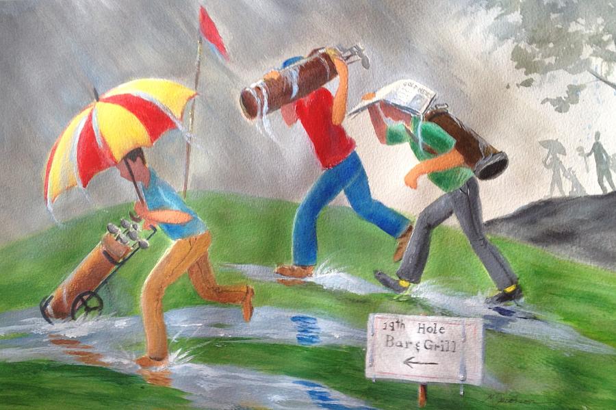 Rained Out Painting by Marilyn Jacobson
