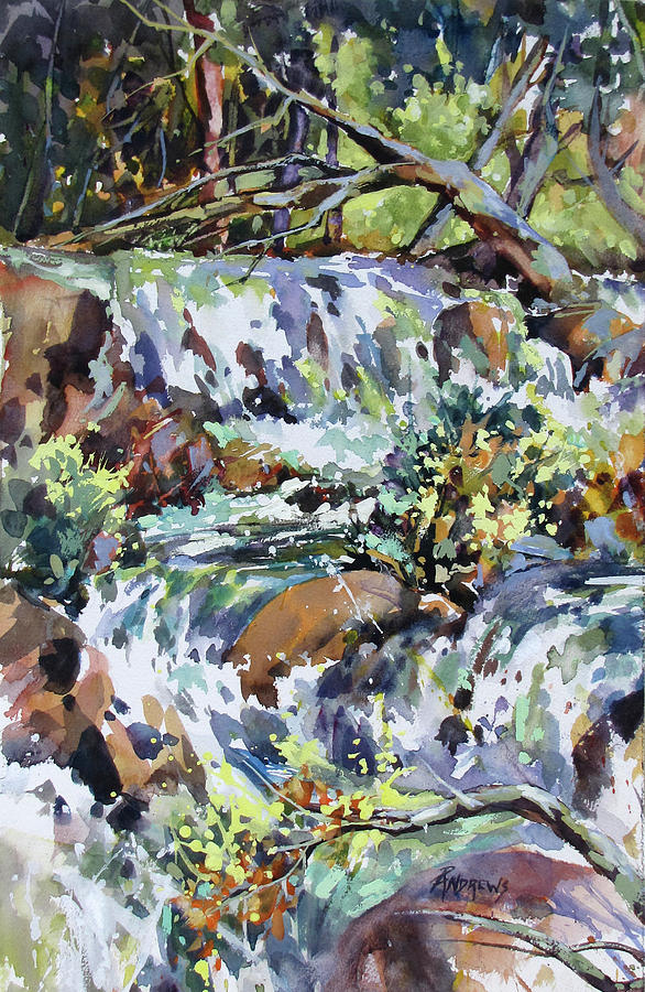 Rainforest Tumble Painting by Rae Andrews