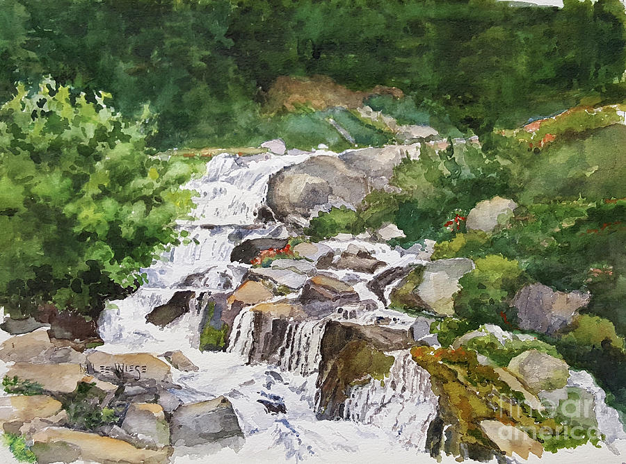 Waterfall Painting - Rainier Cascades by Marilynn Wiese